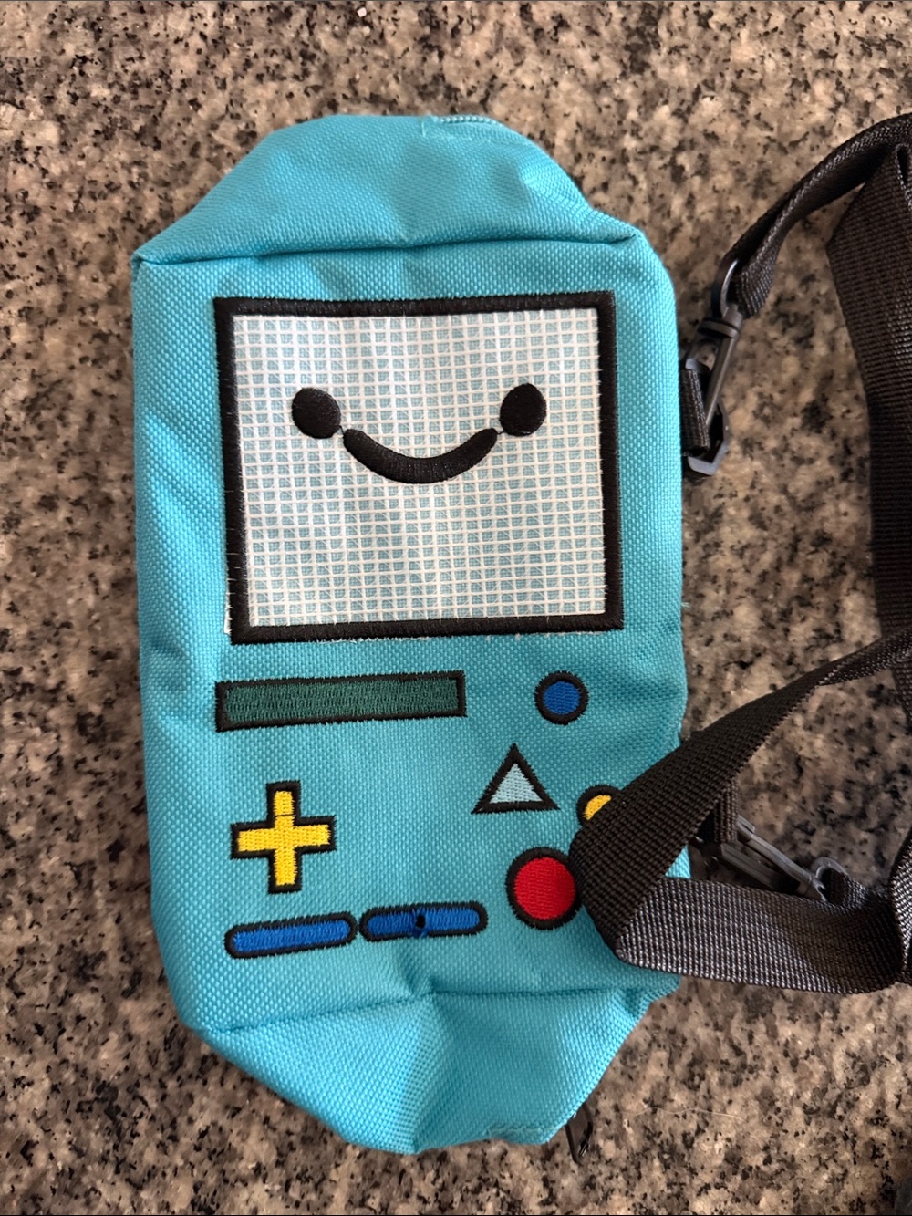 Adventure Time Aqua Game Console Crossbody Bag with Multicolor Buttons